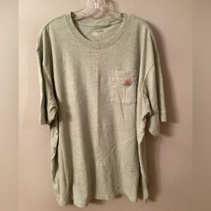 CARHARTT SIZE 2XL LOOSE FIT HEAVYWEIGHT SHORT SLEEVE POCKET TEE LIGHT GREEN